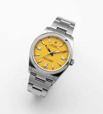 NR Factory ROLEX Oyster Perpetual ETA2836 Yellow Dial 36mm Replica Watch